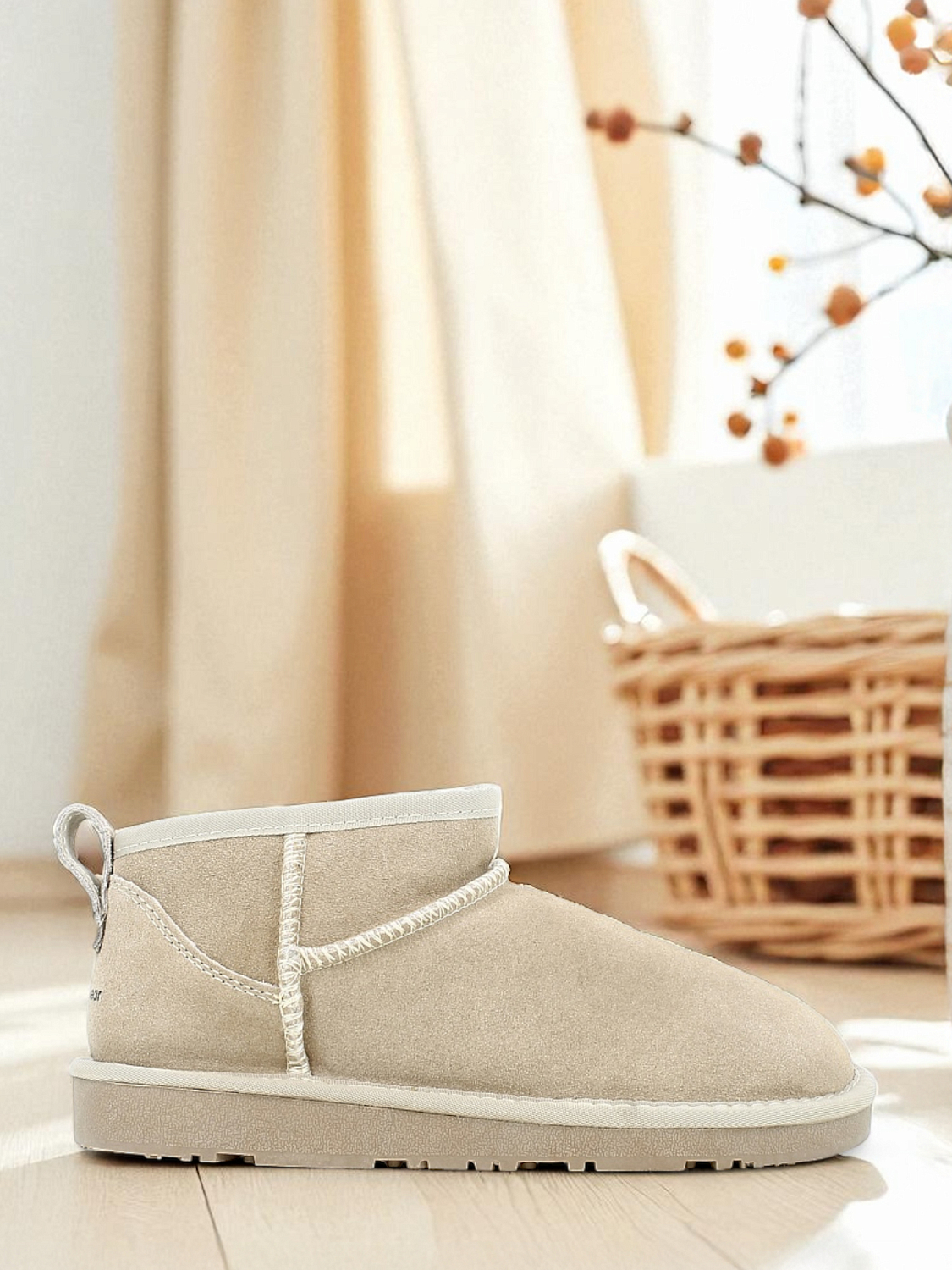 Rugged Gear Beige low wool suede water resistant