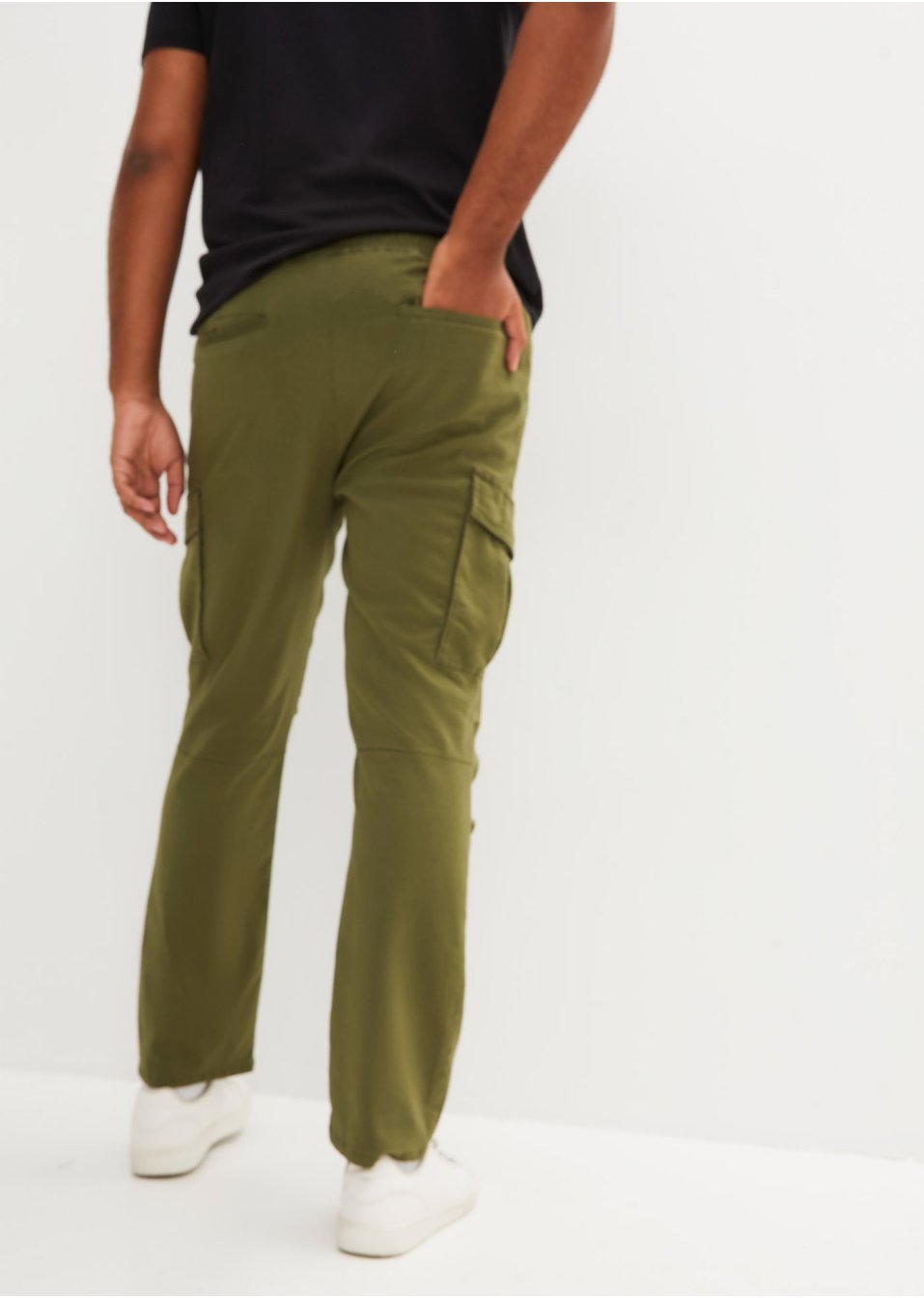 Pantalon cargo extensible Loose Fit, Straight
