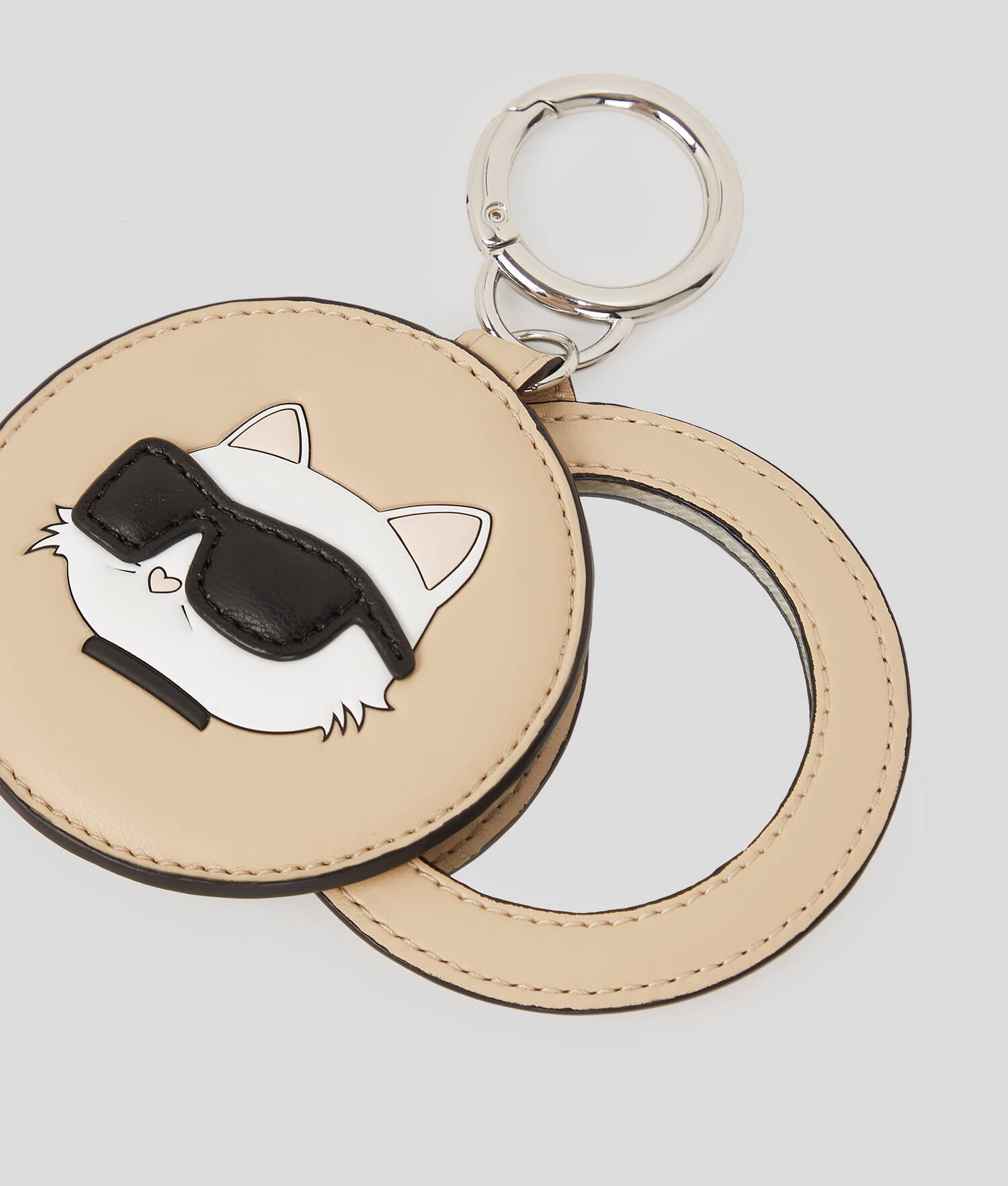 PORTE-CLÉS AVEC MIROIR IKON - Trench Beige