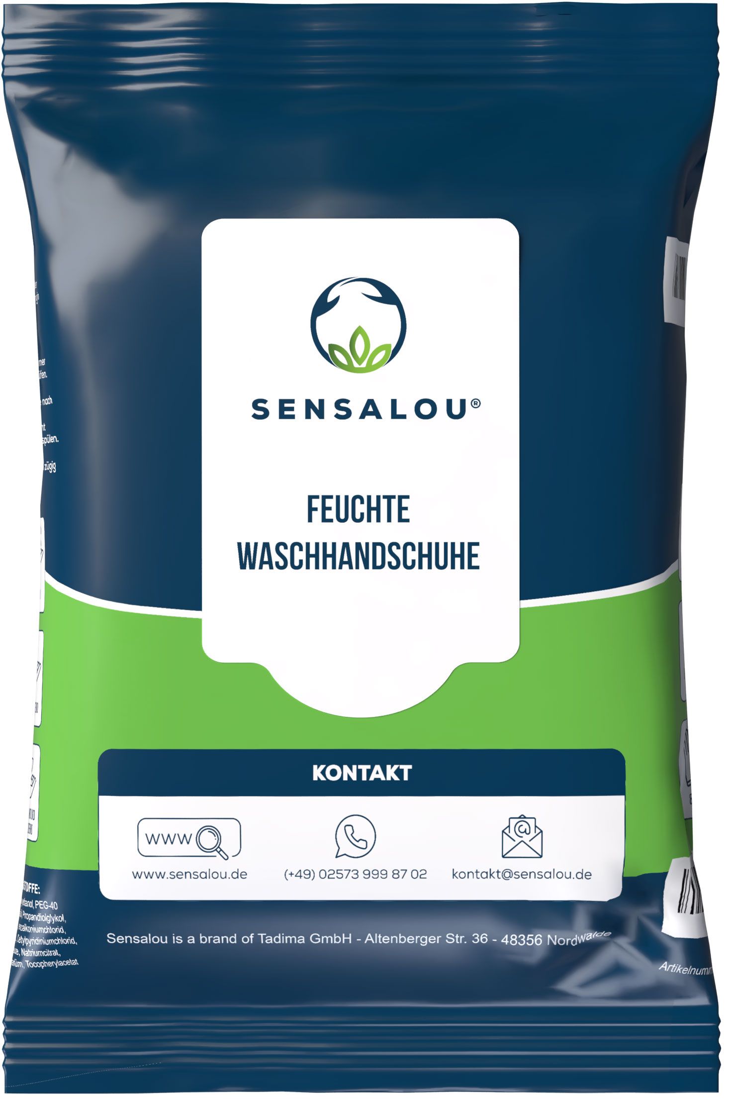 Sensalou Waschhandschuh Feucht für Erwachsene
