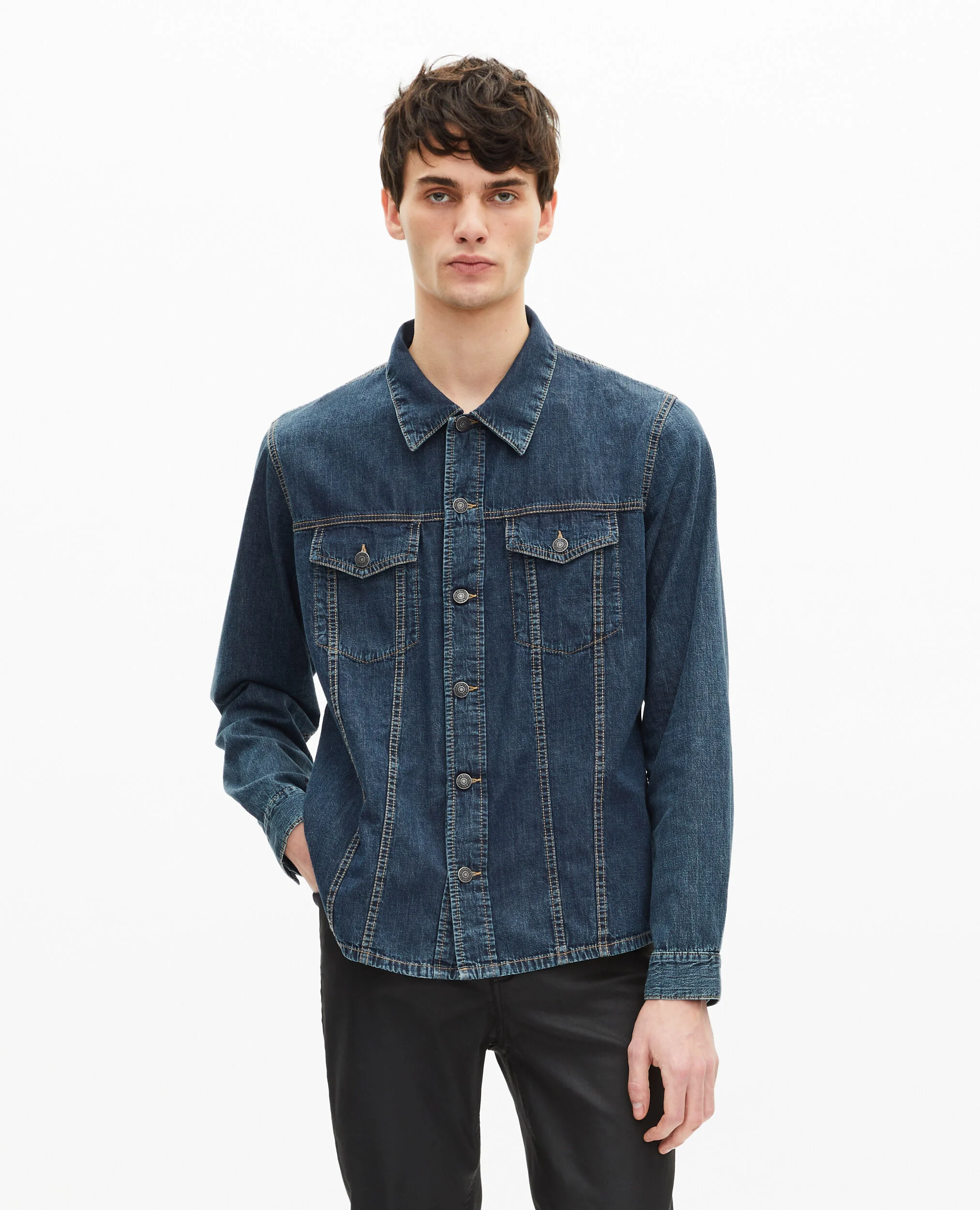 Chemise manches longues en denim