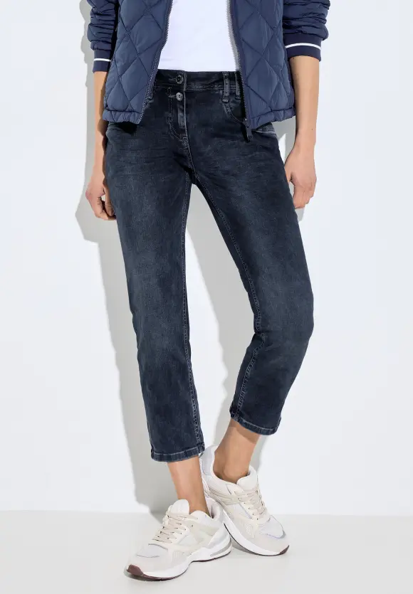 Casual Fit 7/8 Jeans - dark blue black washed