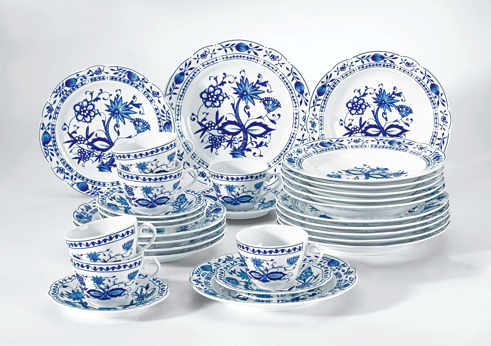 KAHLA Untertasse ROSSELLA ZWIEBELMUSTER weiß/ blau