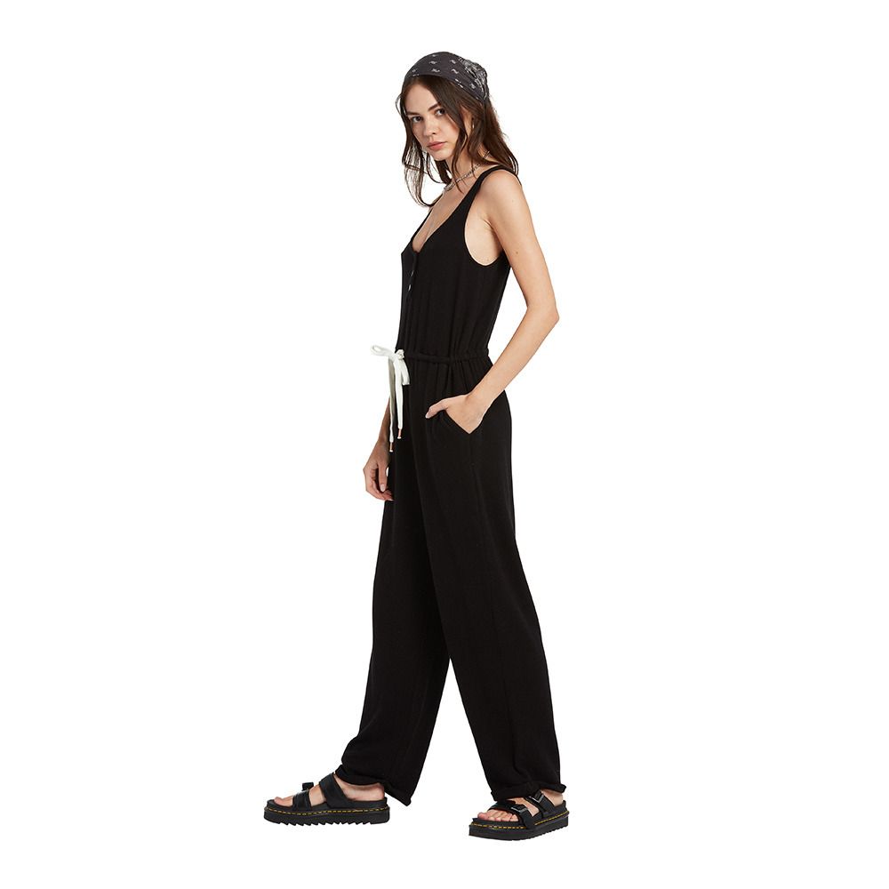 Volcom LIL FLEECE ROMPER - Combinaison Femme black