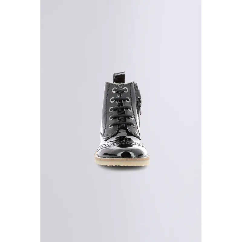 TYROL NOIR VERNIS BOTTINES Cuir Fille