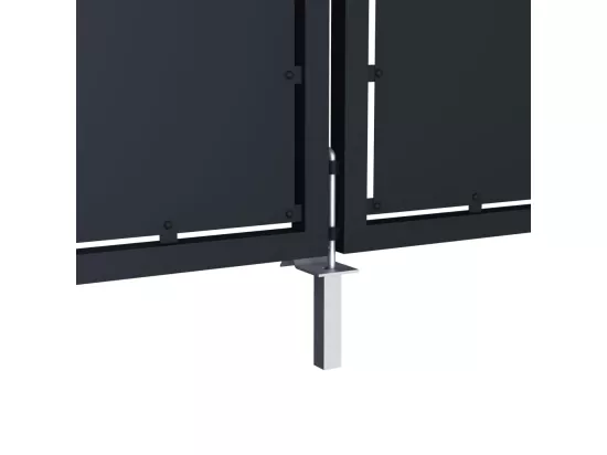 Portail de jardin Acier 300 x 125 cm Anthracite
