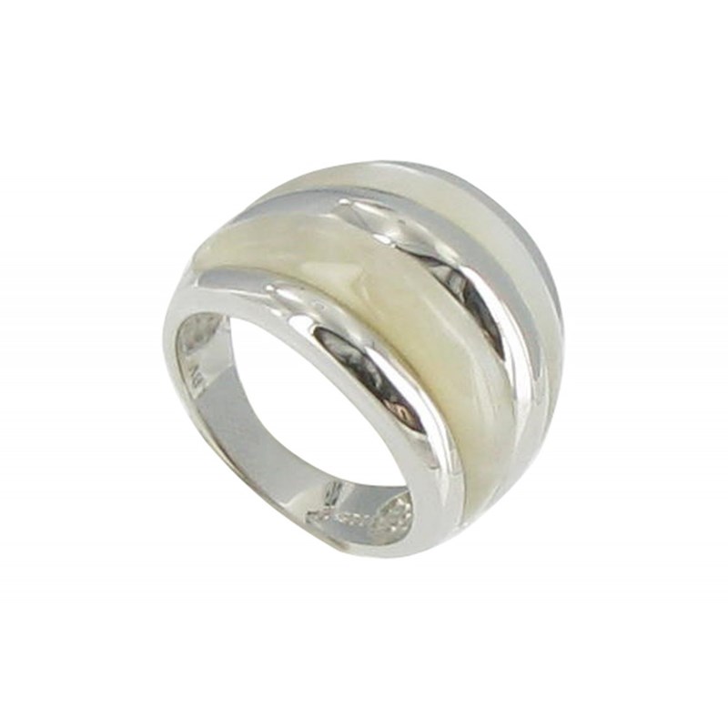 Bague Argent et Rayures de Nacre