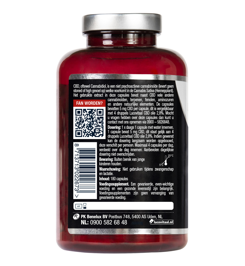 Lucovitaal CBD 5mg (180 capsules)