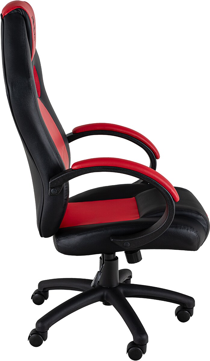 ELITE Gaming-Stuhl EXODUS, Memory-Schaum, extra hohe Rückenlehne, Wippmechanik, Armpolster, MG100 (Schwarz Rot)