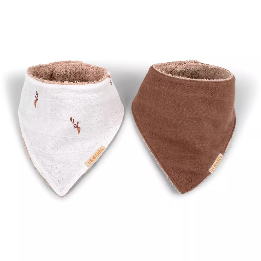 Filibabba Bandana-Lätzchen 2er-Pack - Carrot Thief