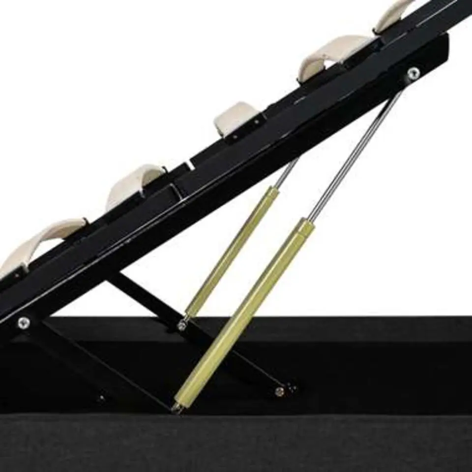 vidaXL - Bed met opbergruimte en LED - Donkergrijs - Stof - 160x200 cm