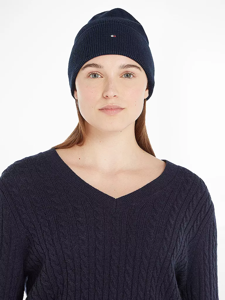 TOMMY HILFIGER Mütze - Haube dunkelblau