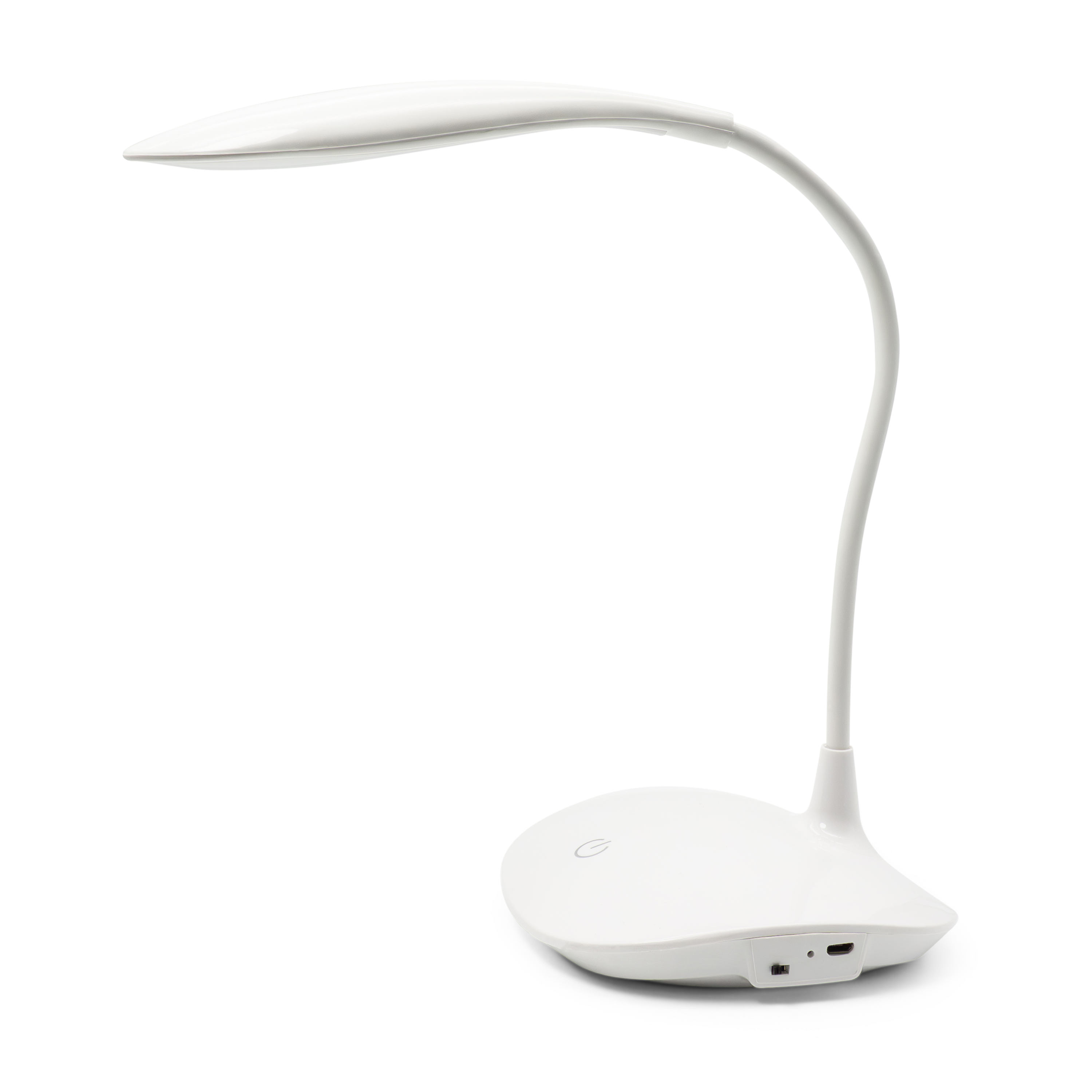 LED Schreibtisch Lampe Dimmbares USB Licht Biegbare Schwanenhals Leselampe mit Touch Steuerung - Weiss