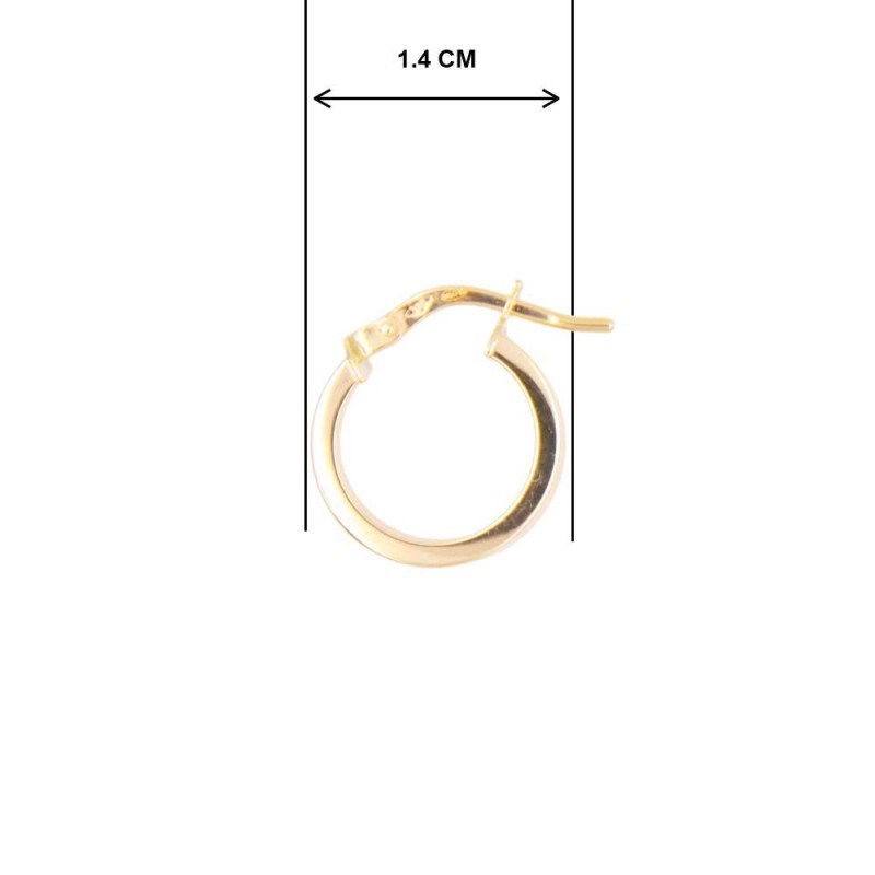 Boucles d'Oreilles Créoles - Or Jaune - Femme
