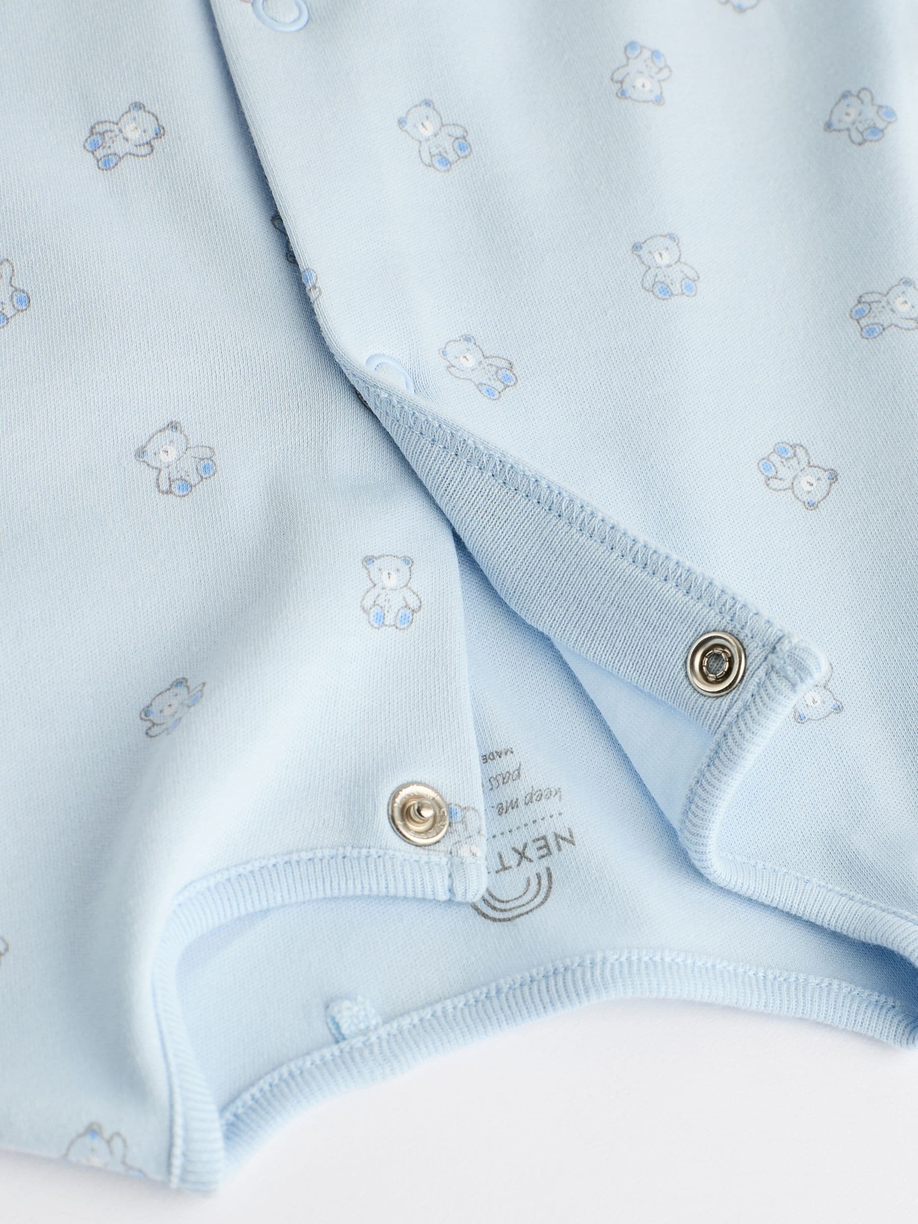 Blauw - Babypyjama met berenprint (0-2jr)