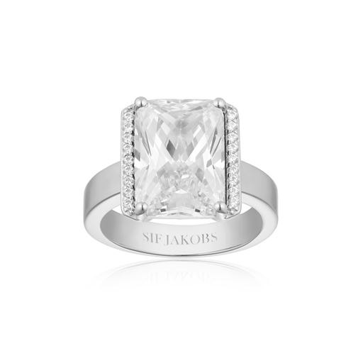 Sif Jakobs Jewellery Roccanova Ring,  Sølv/Hvid, 60