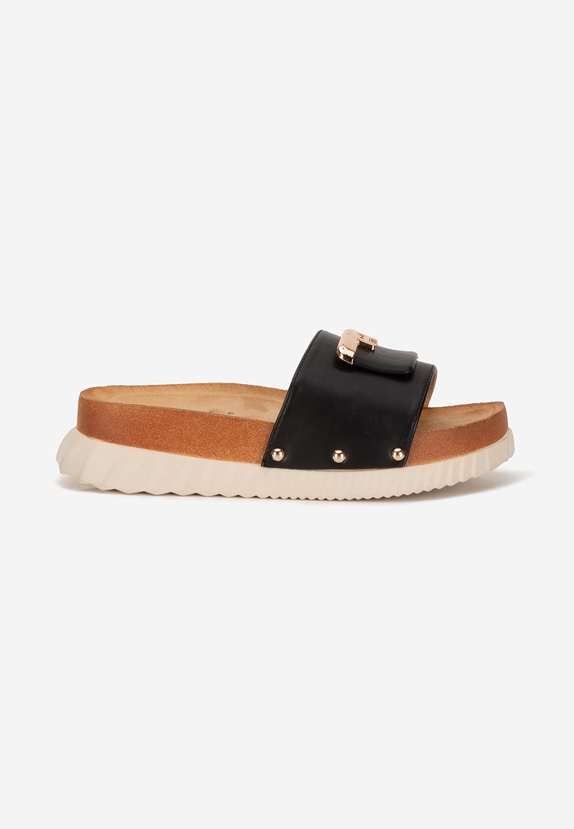 Mules à plateforme noirs Kammy
