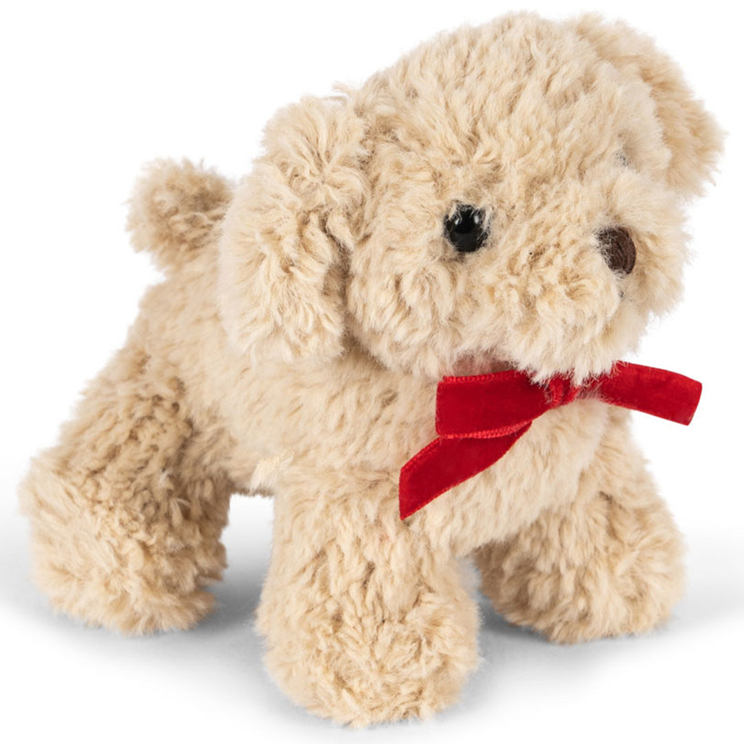 konges sløjd knuffelhond - beige - 12 cm