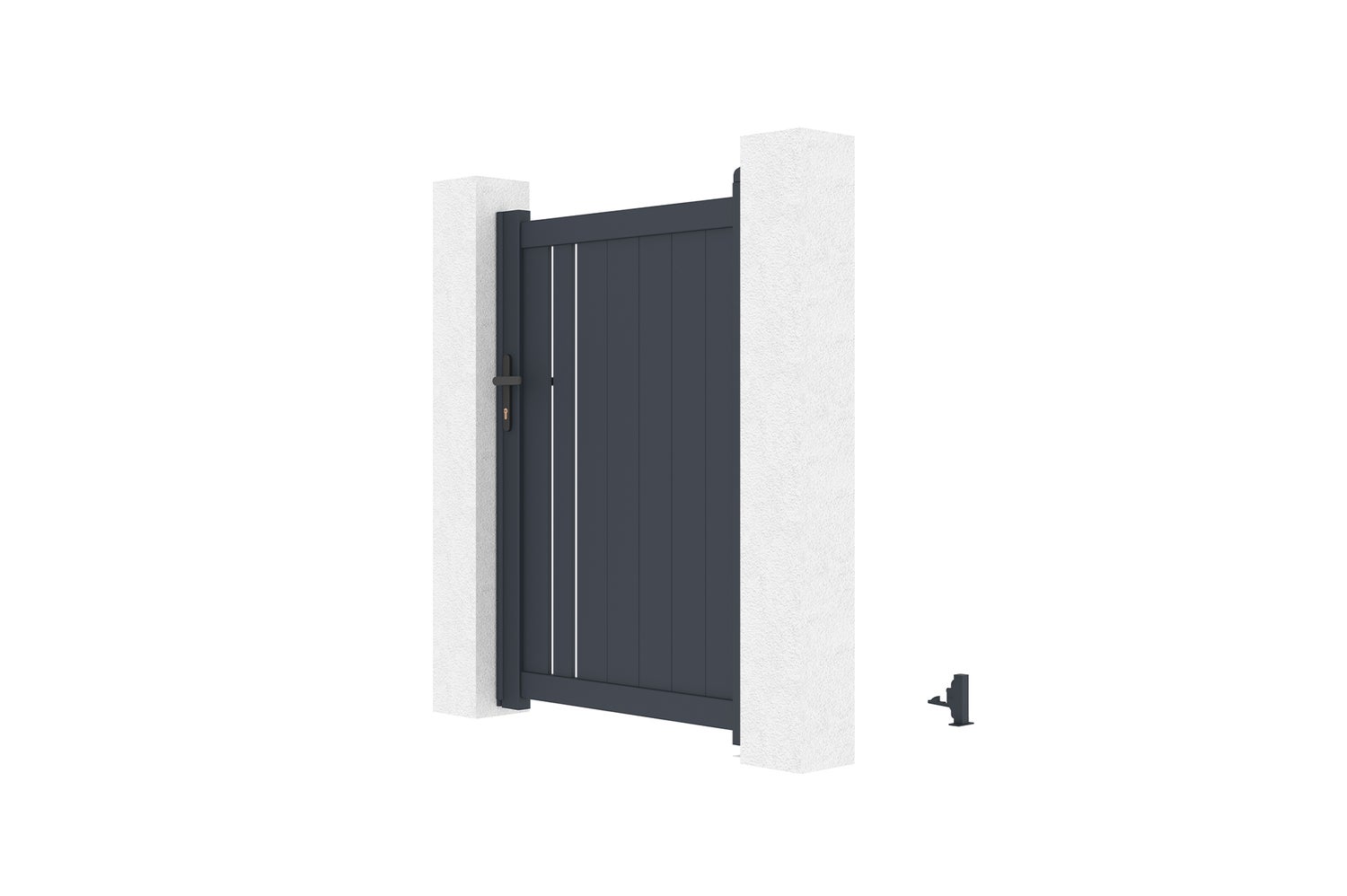 Aluminium tuinpoort 1m GIONA H.140cm grijs