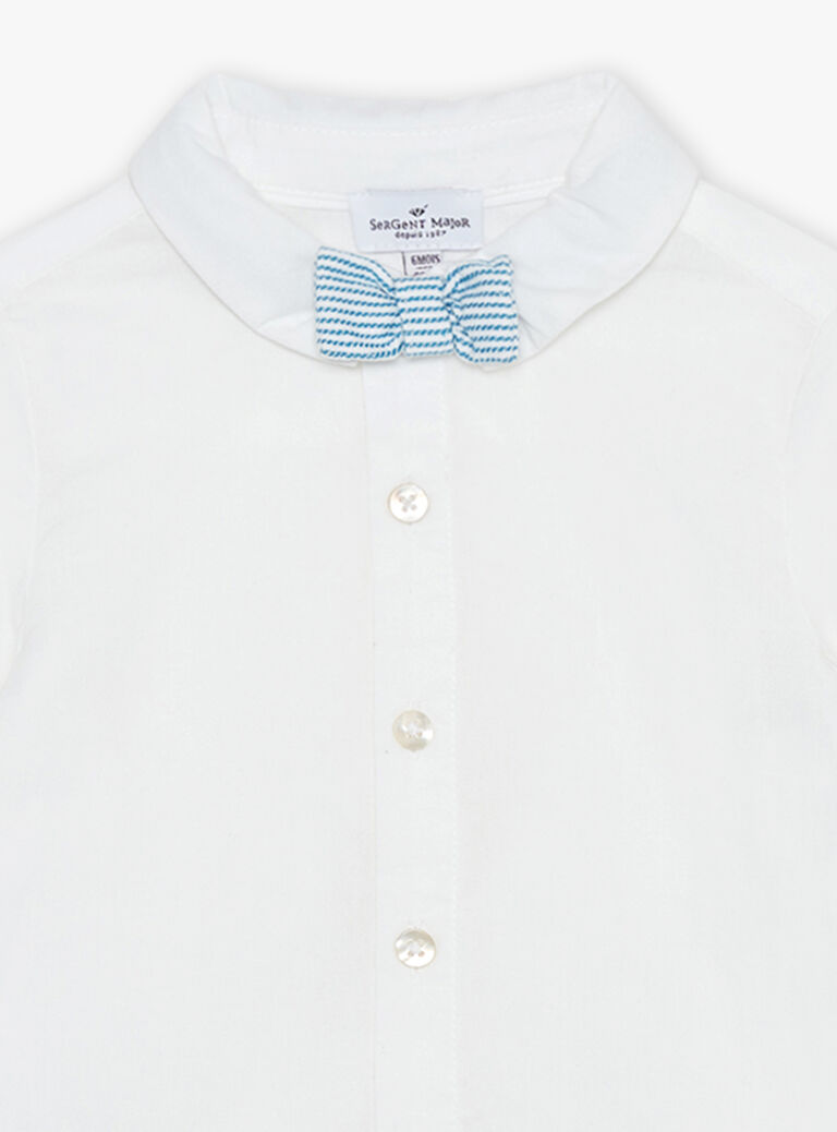 Chemise écrue en popeline