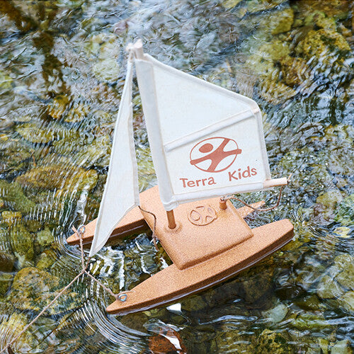 Haba terra kids bouwpakket kurken catamaran