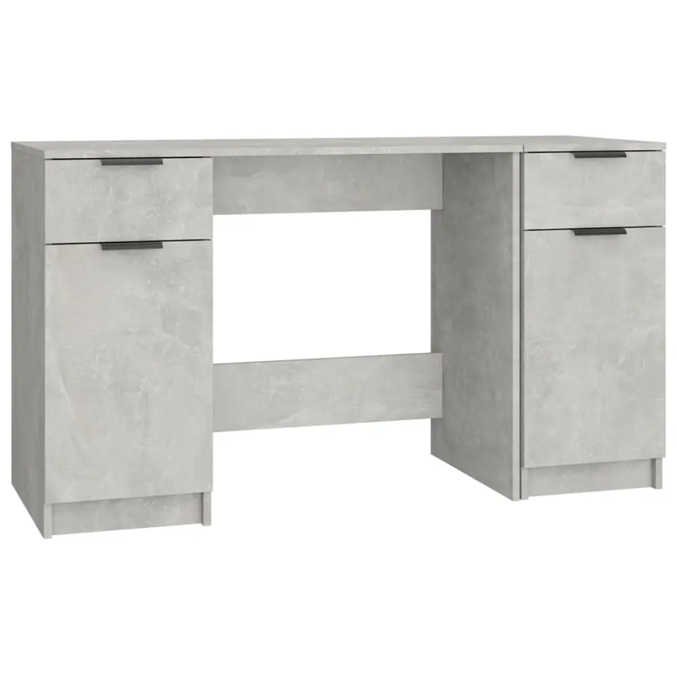 vidaXL - Bureau - Grijs - Bewerkt hout