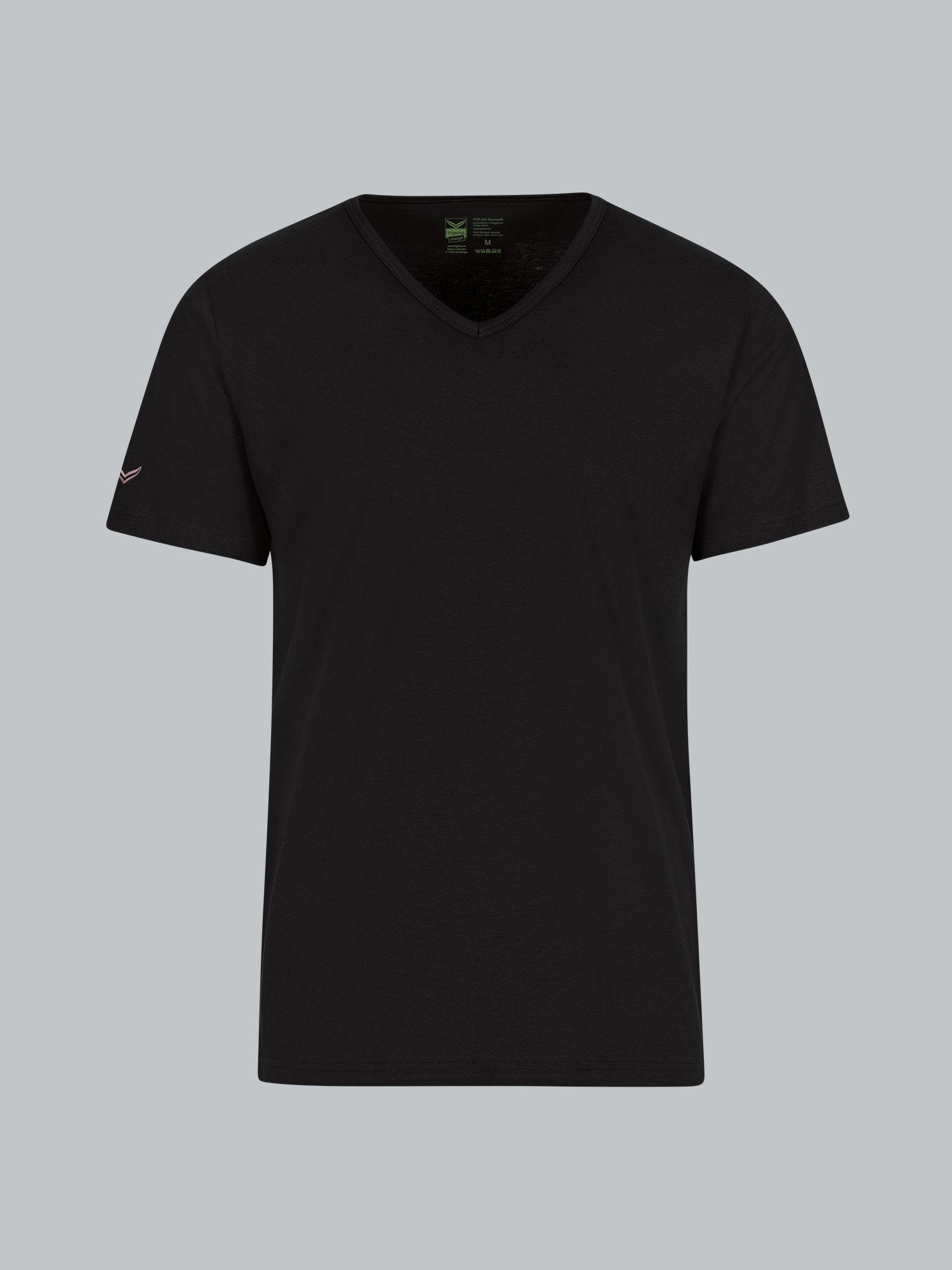 V-Shirt aus 100% Biobaumwolle Schwarz-C2C