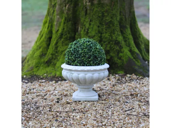 Vase médicis jardin en béton blanc 26 x 19.5 cm