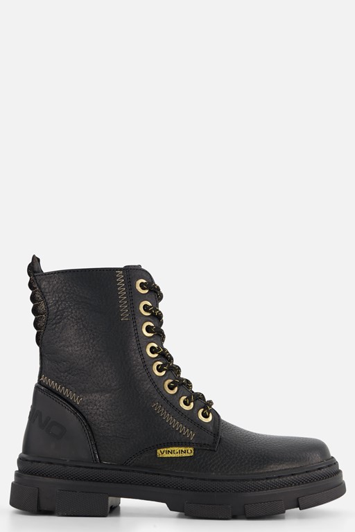 Vingino Jennifer Veterboots zwart Leer