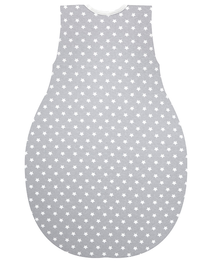 Kugelschlafsack MOLTON – STARS in silbergrau