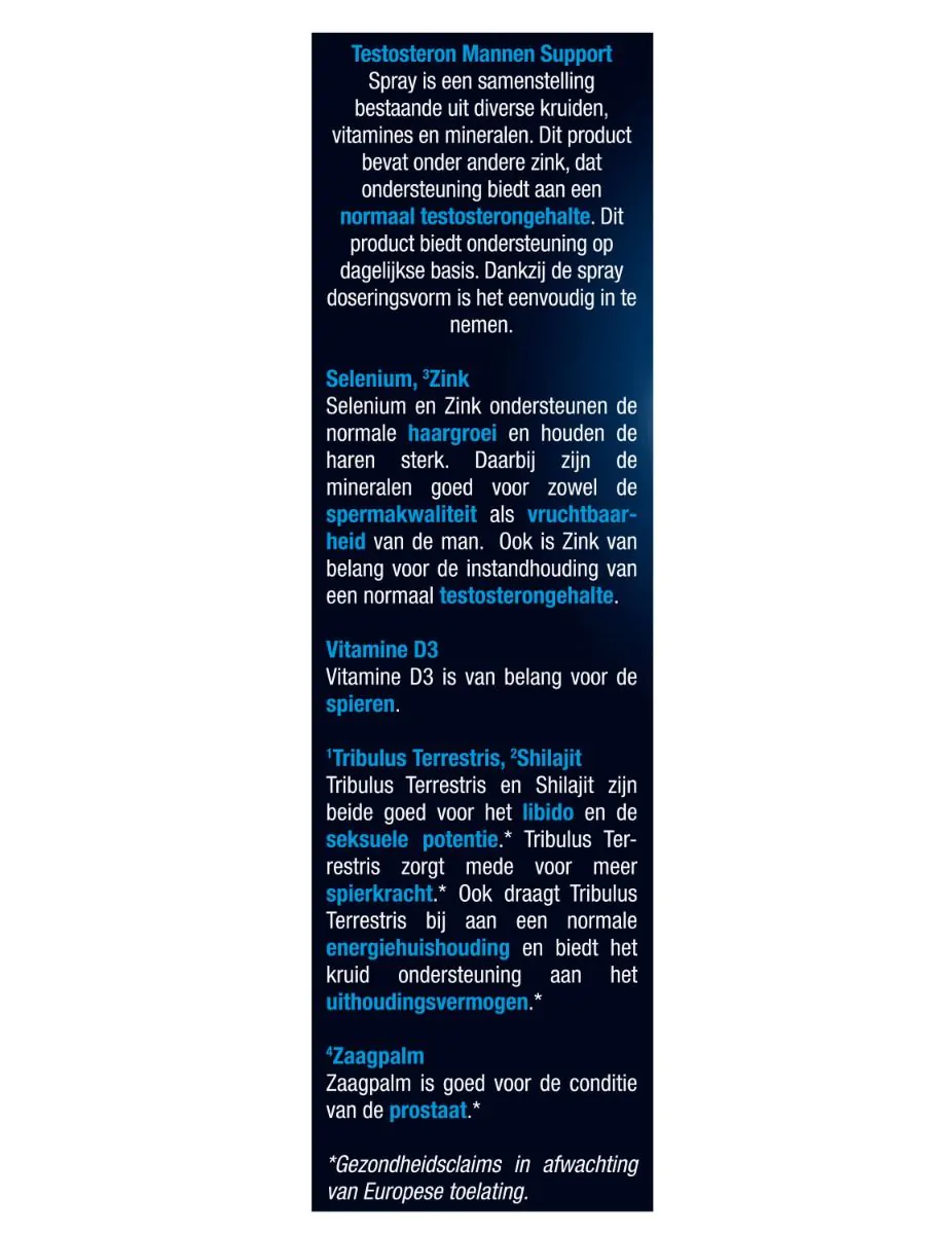 Testosteron mannen support Spray