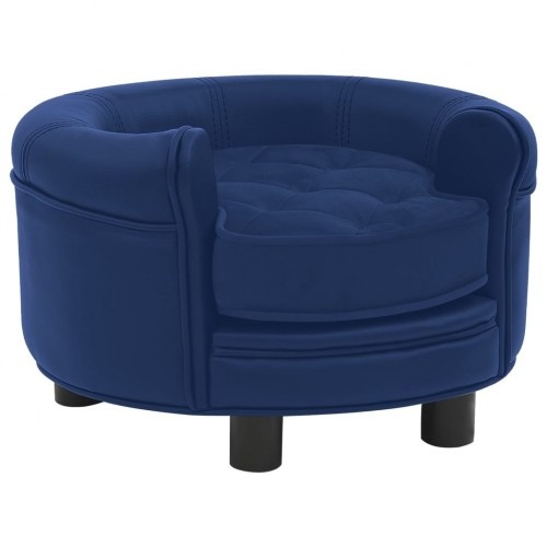 Sofá antiderrapante azul escuro Vidaxl para cães de pequeno porte.