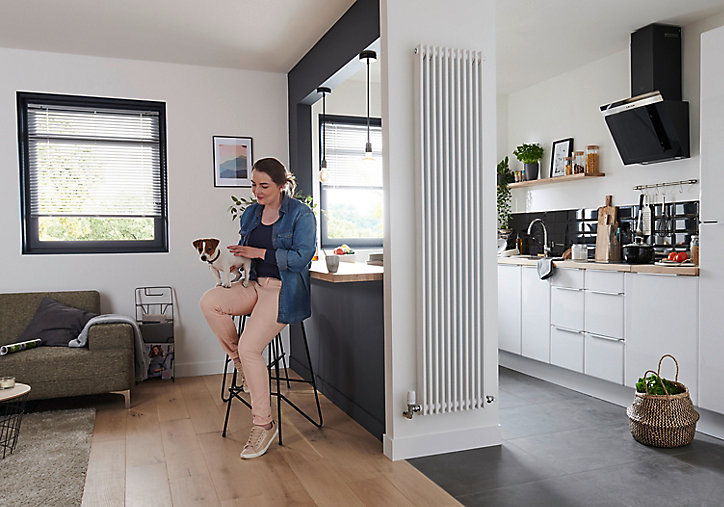 Radiateur eau chaude GoodHome Kensal Vertical Blanc 1 117 W