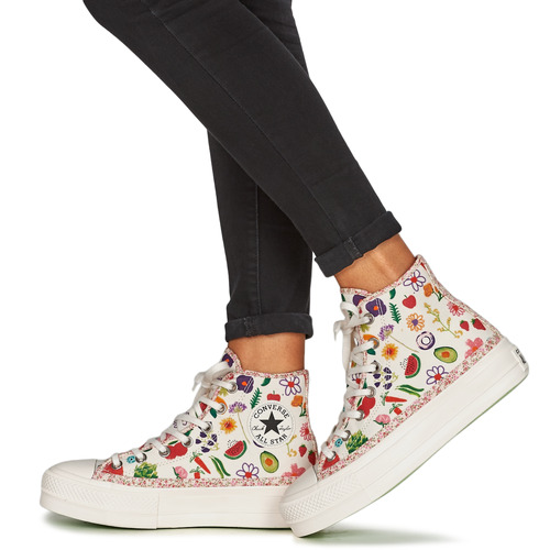 Converse - CHUCK TAYLOR ALL STAR LIFT-FESTIVAL- JUICY GREEN GRAPHIC - Multicolore