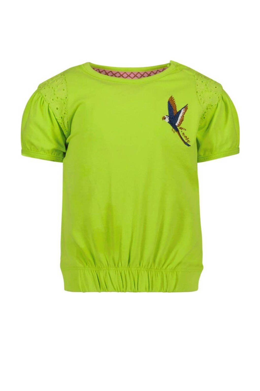 B.Nosy T-shirt met printopdruk gifgroen
