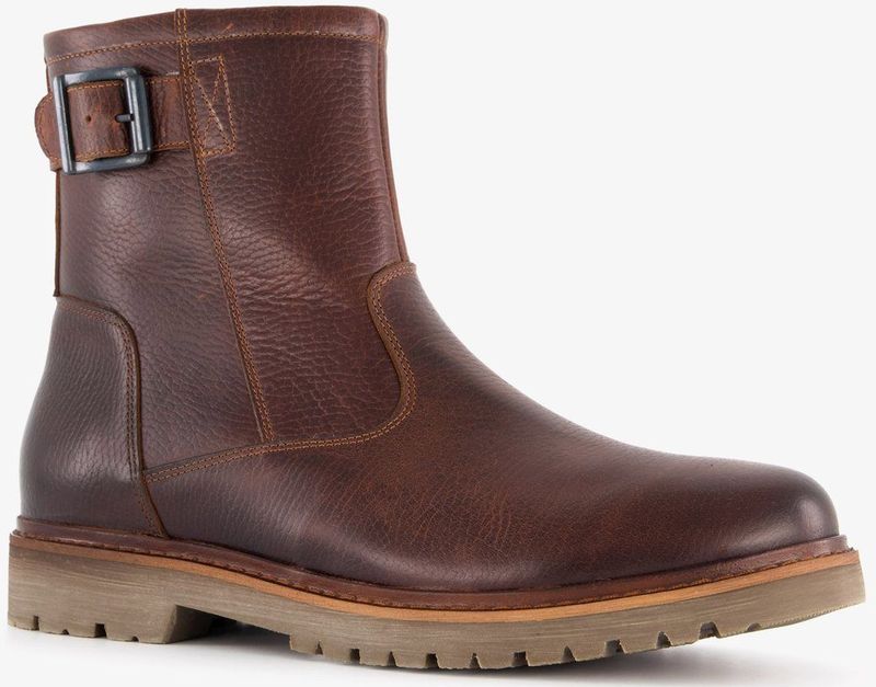 Output gevoerde leren heren boots bruin - Maat 41