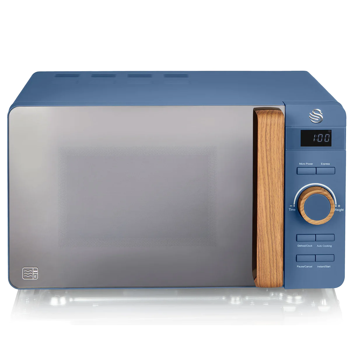 Micro-ondes Digital 20L Design Moderne Nordic 800 Bleu SM22036BLUNEU