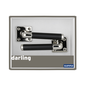 Gamma deurkruk set Darling vierkant rozet nikkel glans