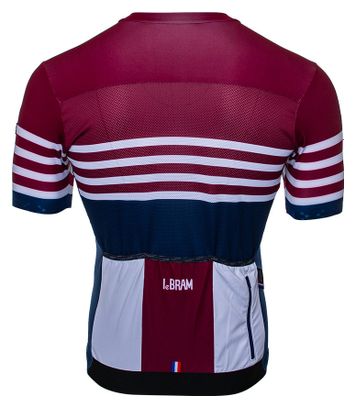 Maillot Manches Courtes LeBram Tourmalet Bordeaux Marine