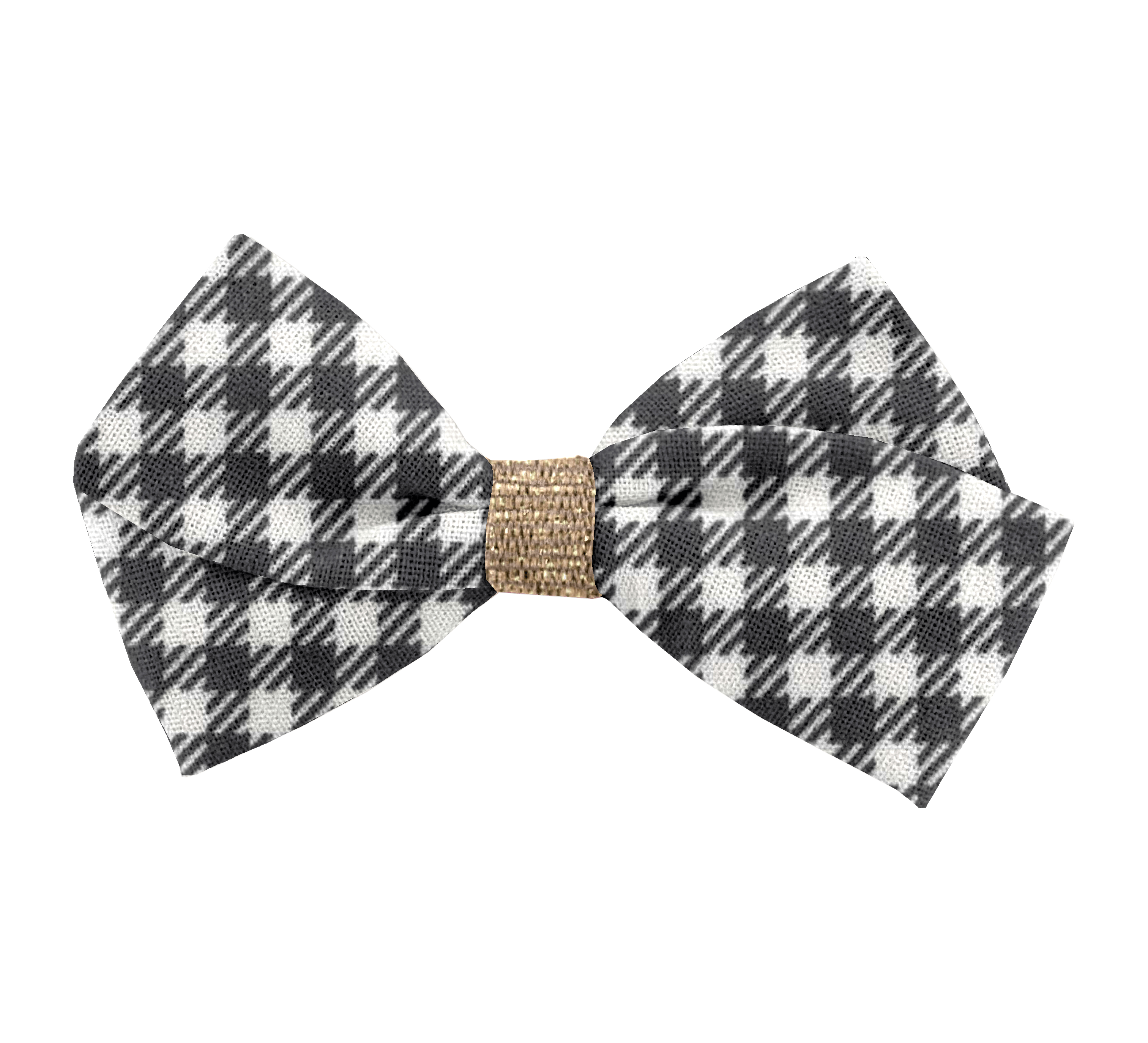 Petite Barrette Double Noeud Croisé Vichy Noir
