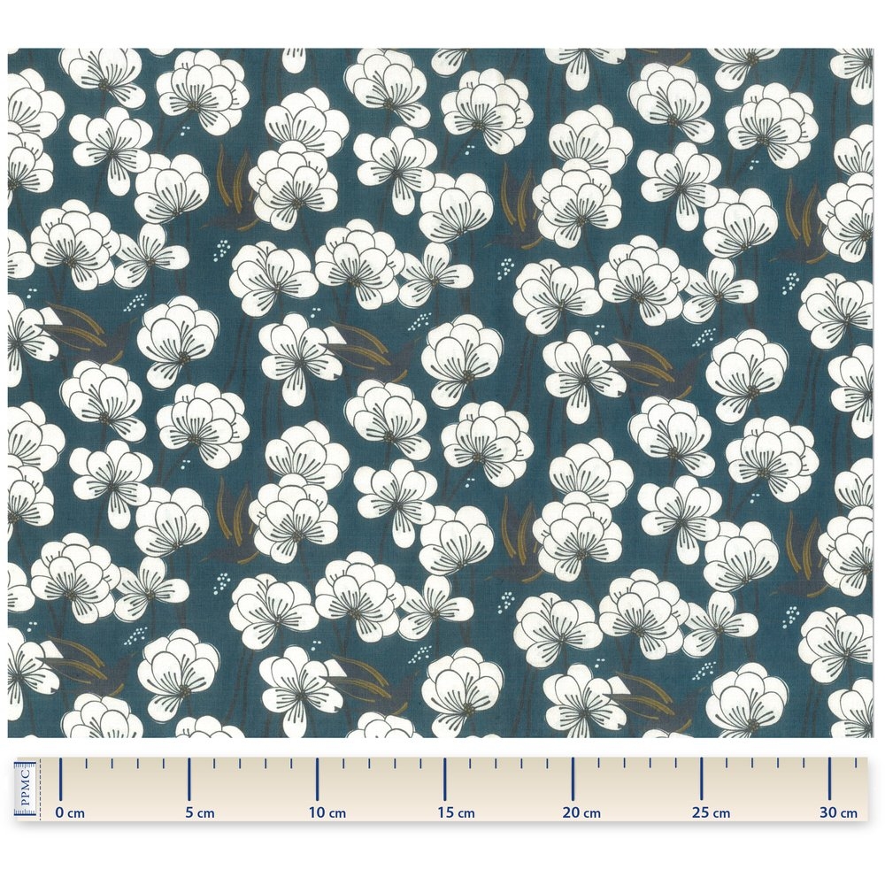 Tissu Coton Au Mètre Paradis Bleu