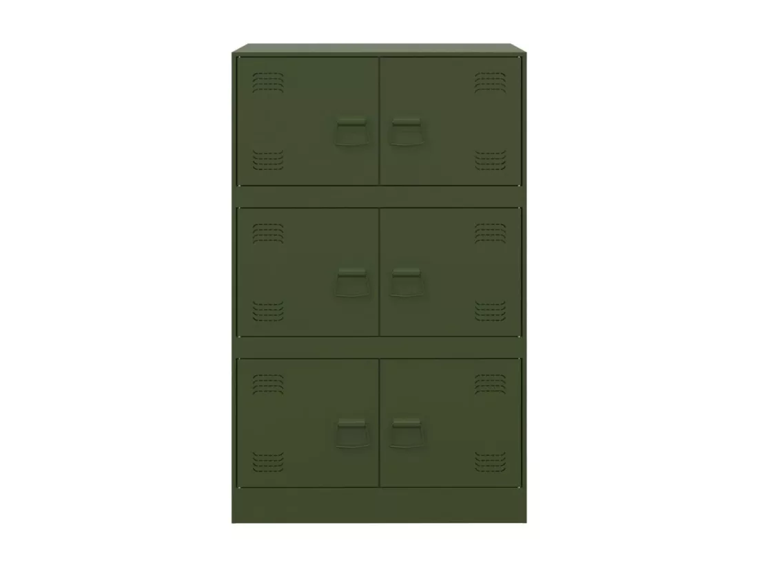 Buffet vert olive 67x39x107 cm acier