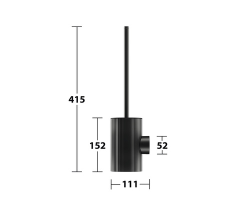 KEUCO REVA Black Selection toiletborstelset, matzwart, 12864379000