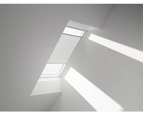 VELUX honingraat plisségordijn DuoLine wit handbediend FHC C02 1045S
