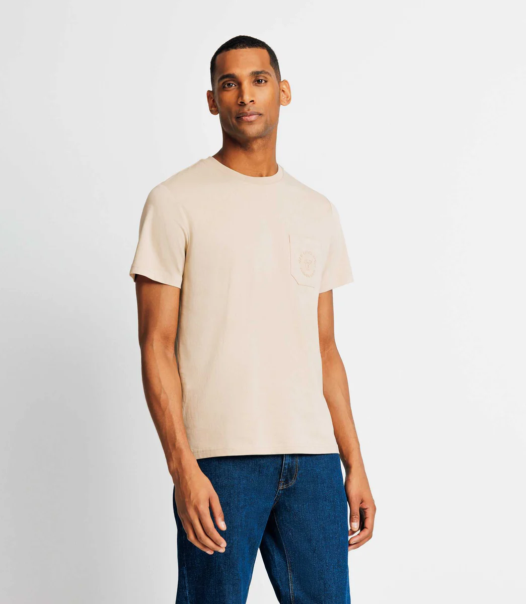 T-shirt avec logo beige