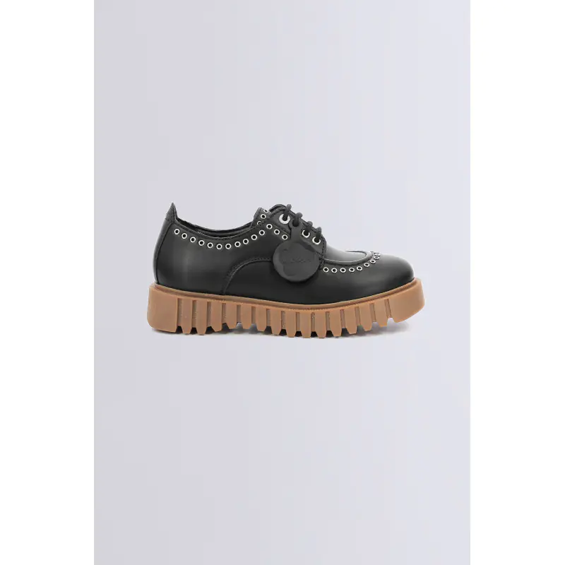KICK FAMOUS NOIR DERBIES Cuir Femme