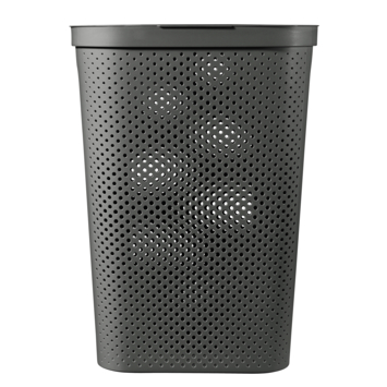 Curver Infinity Dots Wasbox licht grijs 60l incl. deksel