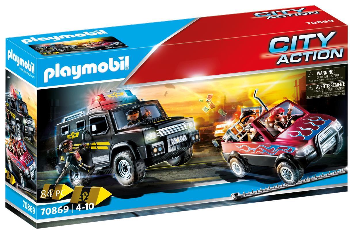 PLAYMOBIL POURSUITE DES VOLEURS DE BANQUE PAR LA POLICE