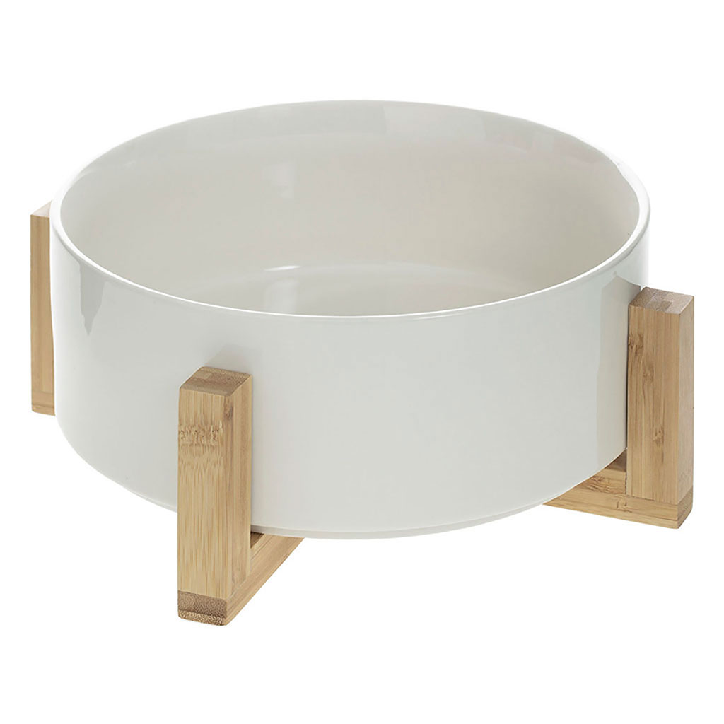 Saladier céramique et socle bambou 2.8L