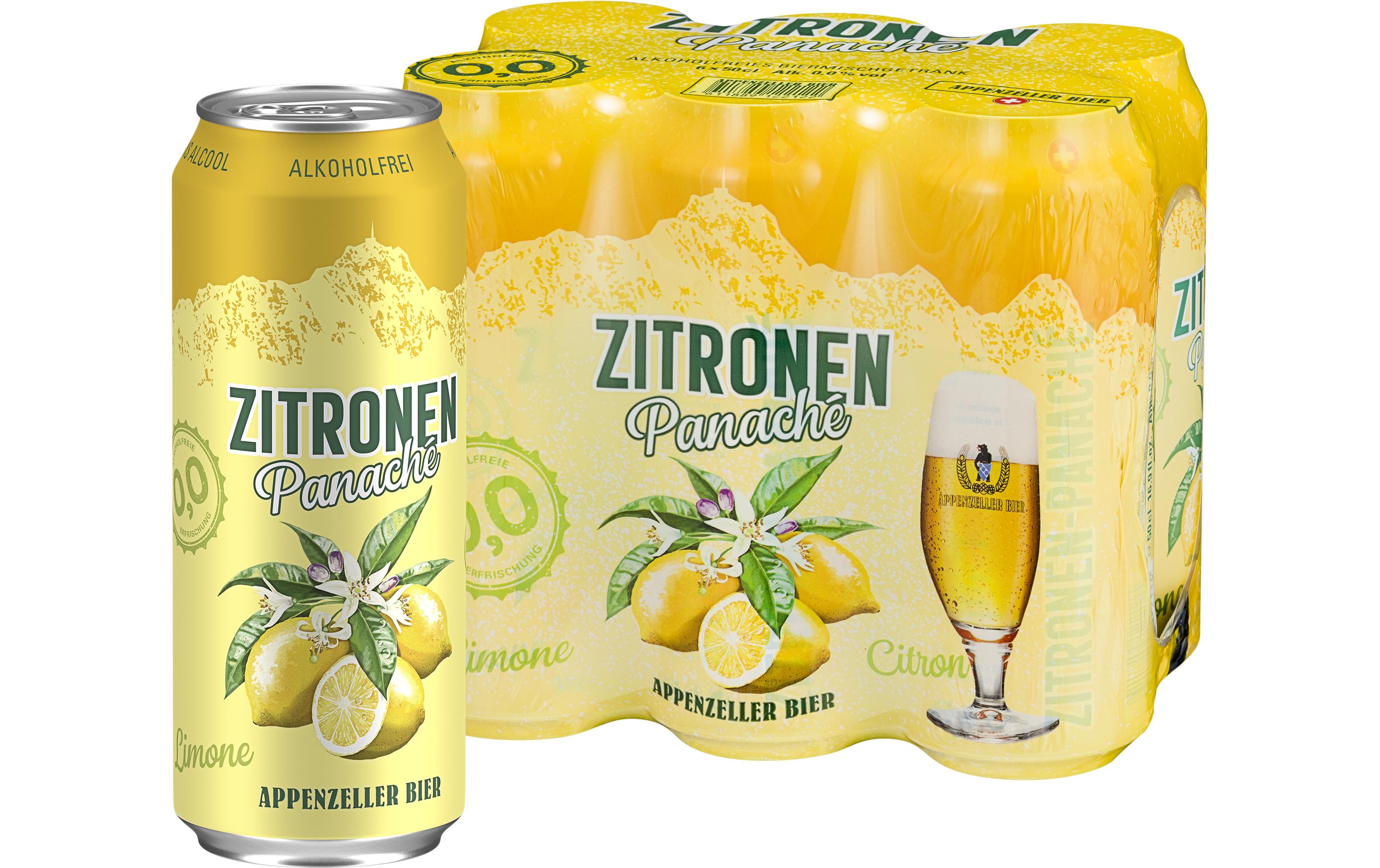 Bier Zitronen Panaché alkoholfrei 6 x 0.5 lBier ohne Alkohol mit Zitronengeschmack
